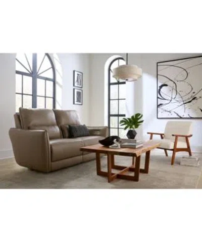 Macy's Jekyns Leather Power Motion Sofa Collection Created For Macys In Dune