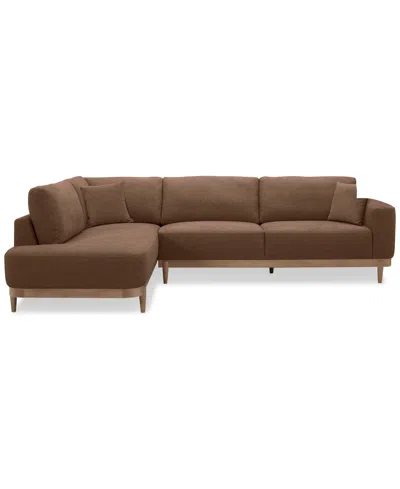 Macy's Jharli 2-pc. Fabric Sectional Sofa, Created For  In Camel