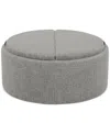 Macy's Jharli Fabric Storage Ottoman, Created For  In Sand