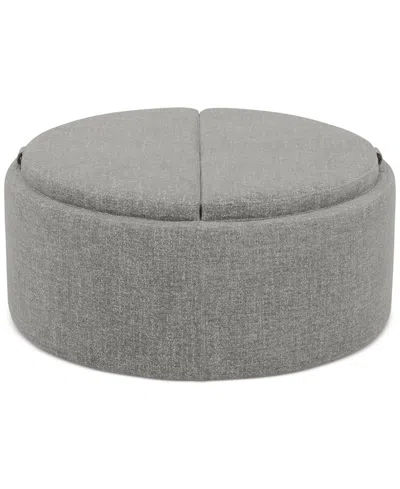 Macy's Jharli Fabric Storage Ottoman, Created For  In Sand
