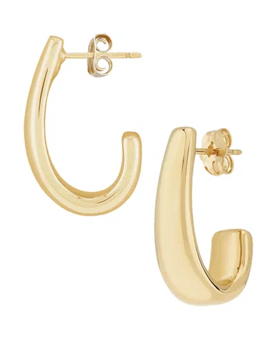 Macy's J-hoop Earrings Set In 14k White Gold