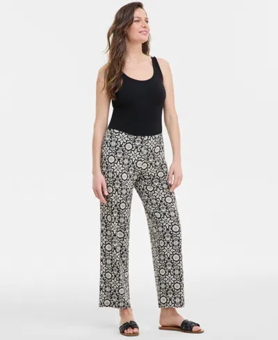 Macy's Jm Collection Women's Printed Wide-leg Pull-on Pants, Exclusively At