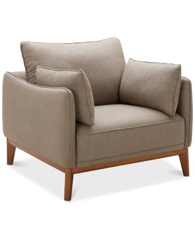 Macy's Jollene 39" Fabric Armchair, Created For  In Brown