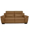 Macy's Julius Ii 2-pc. Leather Sofa With 2 Power Recliners, Exclusively At  In Brown