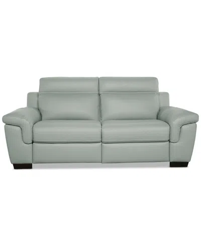 Macy's Julius Ii 2-pc. Leather Sofa With 2 Power Recliners, Exclusively At  In Gray