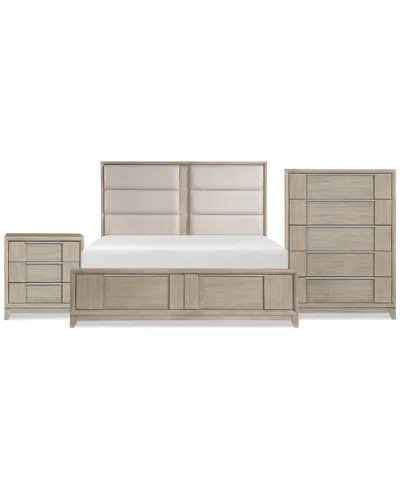 Macy's Kaci 3-pc. Set (california King Storage Bed, Chest & Nightstand) In Transparent