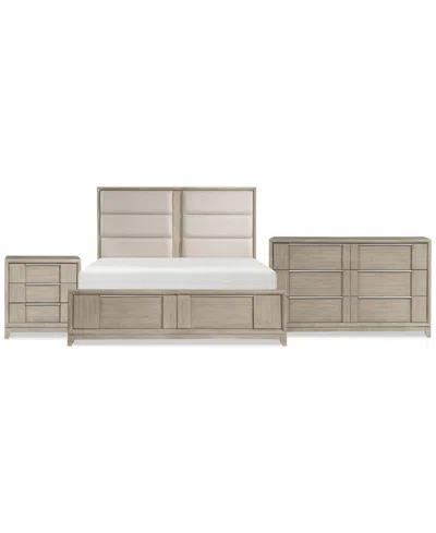Macy's Kaci 3-pc. Set (queen Storage Bed, Dresser & Nightstand) In Transparent