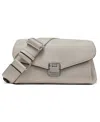 Macy's Kala Metal Lock Crossbody Bag In Gray