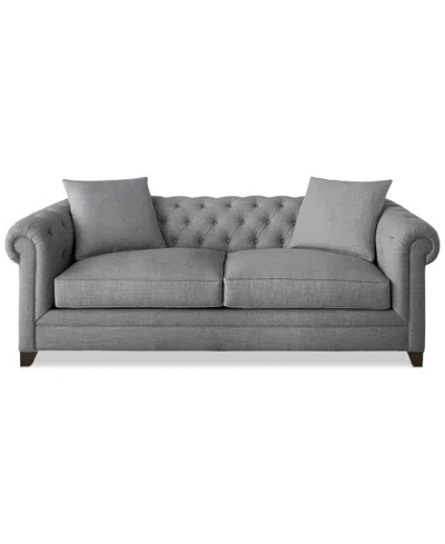 Macy's Kallison Fabric Sofa, Exclusively At  In Gray