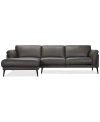 MACY'S KEERY 117" 2-PC. LEATHER SECTIONAL WITH CHAISE, CREATED FOR MACY'S
