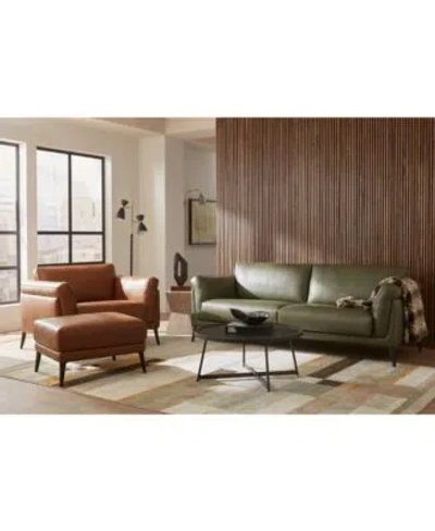 Macy's Keery Leather Sofa Collection Created For Macys In Brown