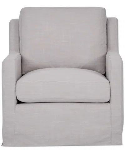 Macy's Keiffer 34" Fabric Swivel Glider, Created For  In Gray