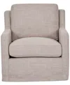Macy's Keiffer 34" Fabric Swivel Glider, Created For  In Lena Linen