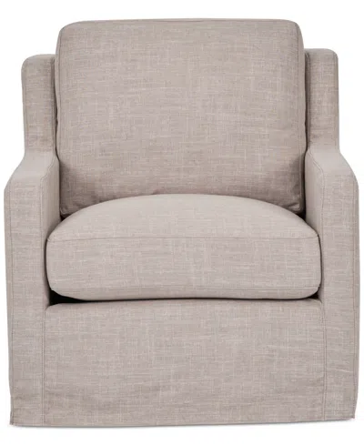 Macy's Keiffer 34" Fabric Swivel Glider, Created For  In Neutral