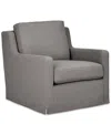 Macy's Keiffer 34" Fabric Swivel Glider, Created For  In Lily Granite