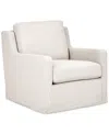 Macy's Keiffer 34" Fabric Swivel Glider, Created For  In Lily Natural