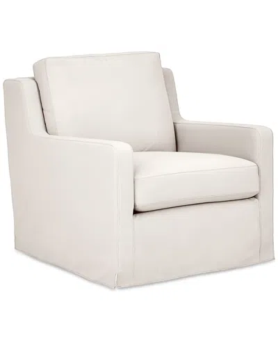 Macy's Keiffer 34" Fabric Swivel Glider, Created For  In Lily Natural