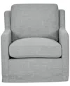 Macy's Keiffer 34" Fabric Swivel Glider, Created For  In Peyton Light Blue