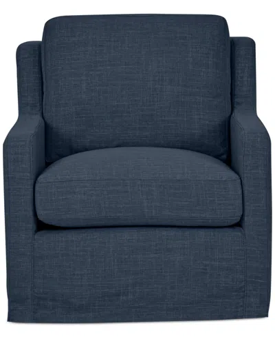 Macy's Keiffer 34" Fabric Swivel Glider, Created For  In Peyton Navy