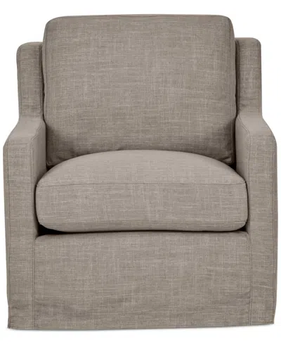 Macy's Keiffer 34" Fabric Swivel Glider, Created For  In Gray