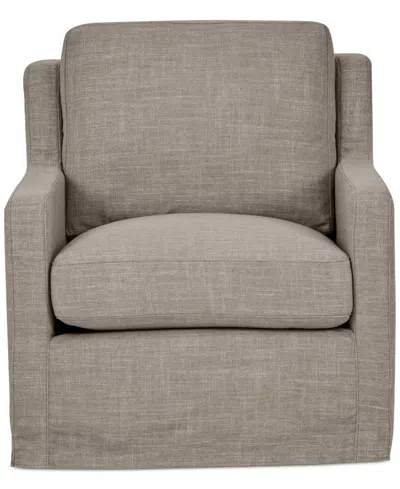 Macy's Keiffer 34" Fabric Swivel Glider, Created For  In Peyton Slate