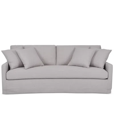 Macy's Keiffer 90" Fabric Sofa, Created For  In Gray
