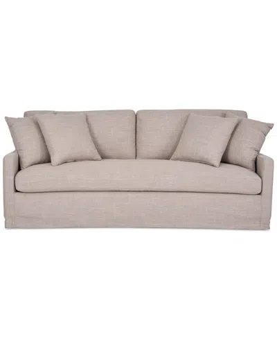 Macy's Keiffer 90" Fabric Sofa, Created For  In Lena Linen