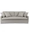 Macy's Keiffer 90" Fabric Sofa, Created For  In Lily Fog