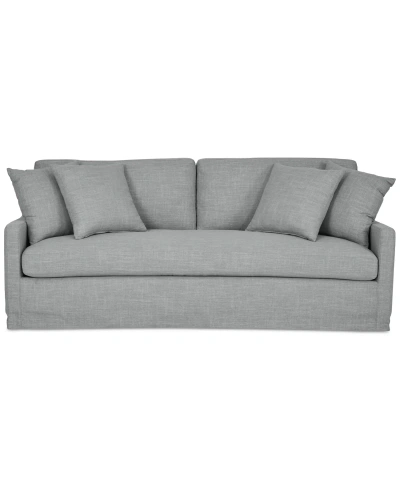 Macy's Keiffer 90" Fabric Sofa, Created For  In Peyton Light Blue