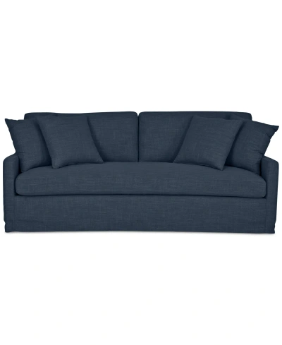 Macy's Keiffer 90" Fabric Sofa, Created For  In Peyton Navy