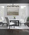 Macy's Kellet 5 Pc. Rectangular Marble Dining Set (table & 4 Side Chairs), Created For  In White