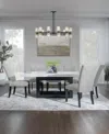 Macy's Kellet 7 Pc. Rectangular Marble Dining Set (table & 6 Side Chairs), Created For  In Grey