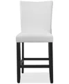 Macy's Kellet Faux Leather Counter Height Chair In White