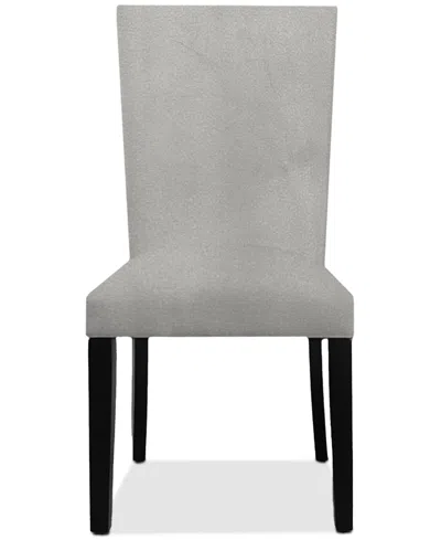Macy's Kellet Grey Velvet Side Chair