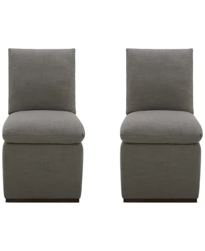 Macy's Kenity Ii 2-pc. Dining Chair Set, Created For  In Flax