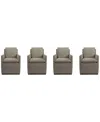 Macy's Kenity Ii 4-pc. Arm Chair Set, Created For  In Flax