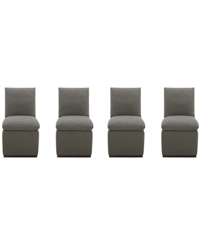 Macy's Kenity Ii 4-pc. Dining Chair Set, Created For  In Flax