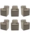 Macy's Kenity Ii 6-pc. Arm Chair Set, Created For  In Flax