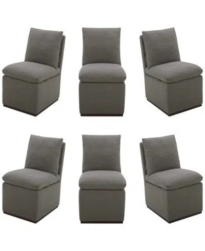 Macy's Kenity Ii 6-pc. Dining Chair Set, Created For  In Flax