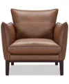 Macy's Kettner 34" Leather Chair, Created For  In Russet
