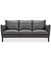 Macy's Kettner 88" Leather Sofa, Created For  In Charcoal