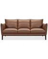 Macy's Kettner 88" Leather Sofa, Created For  In Russet