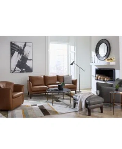 Macy's Kettner Leather Sofa Collection Created For Macys In Gray