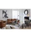 Macy's Kettner Leather Sofa Collection Created For Macys In Russet