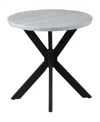 Macy's Keyla 23" Metal End Table In Black
