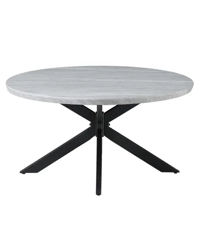 Macy's Keyla 36" Metal Cocktail Table In Black