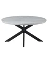 Macy's Keyla 36" Metal Cocktail Table In Black