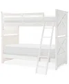 Macy's Kitt Twin Over Twin Bunk Bed In White