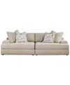 Macy's Klarke 2-pc. Sofa With Deep Seating, Exclusively At  In Platinum
