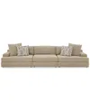 Macy's Klarke 3-pc. Sofa With Deep Seating, Exclusively At  In Platinum